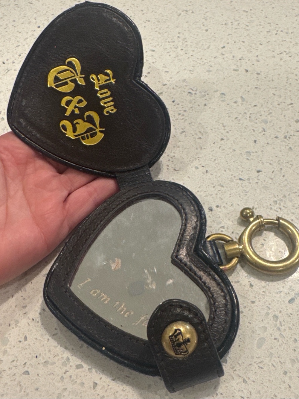 Vintage Early 2000's J&P Juicy Couture Heart Mirror Charm